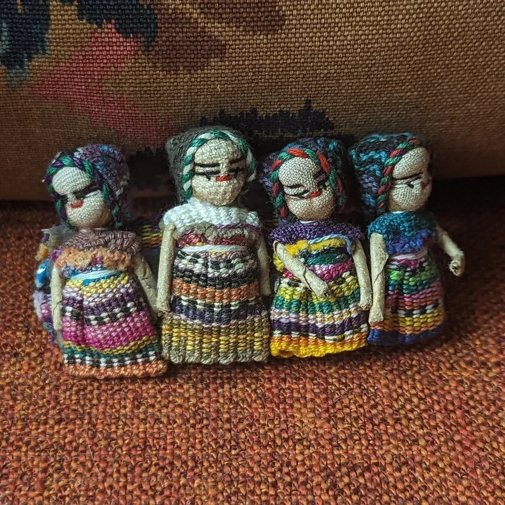 Worry Doll Hair Clip Barrett‎ Guatemalan Boho 4 Girls Indigenous